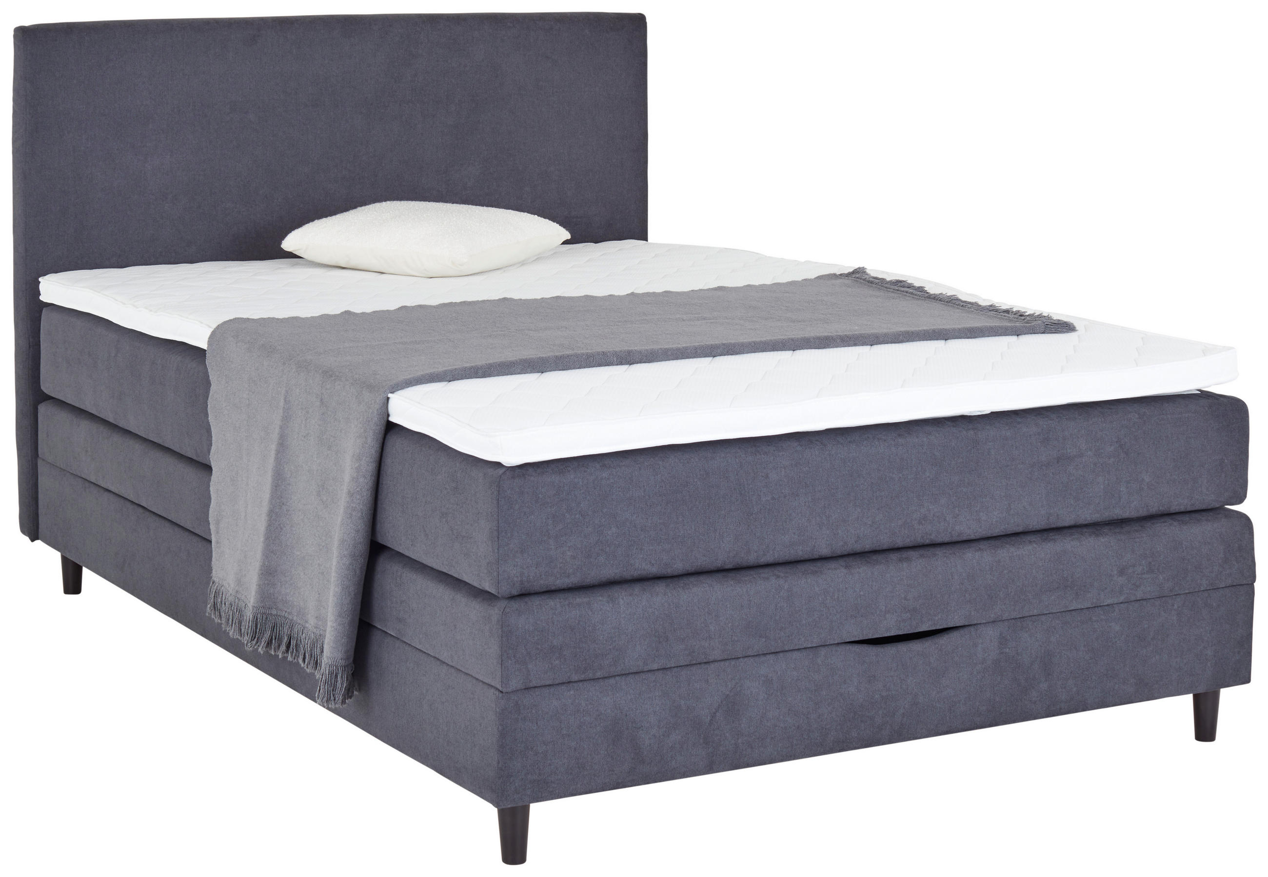 Boxspringbett mit Topper & Bettkasten 140x200 Kleopatra