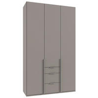 DREHTÜRENSCHRANK 135/236/58 cm 3-türig Grau, Sahara  - Alufarben/Grau, MODERN, Holzwerkstoff/Metall (135/236/58cm) - MID.YOU