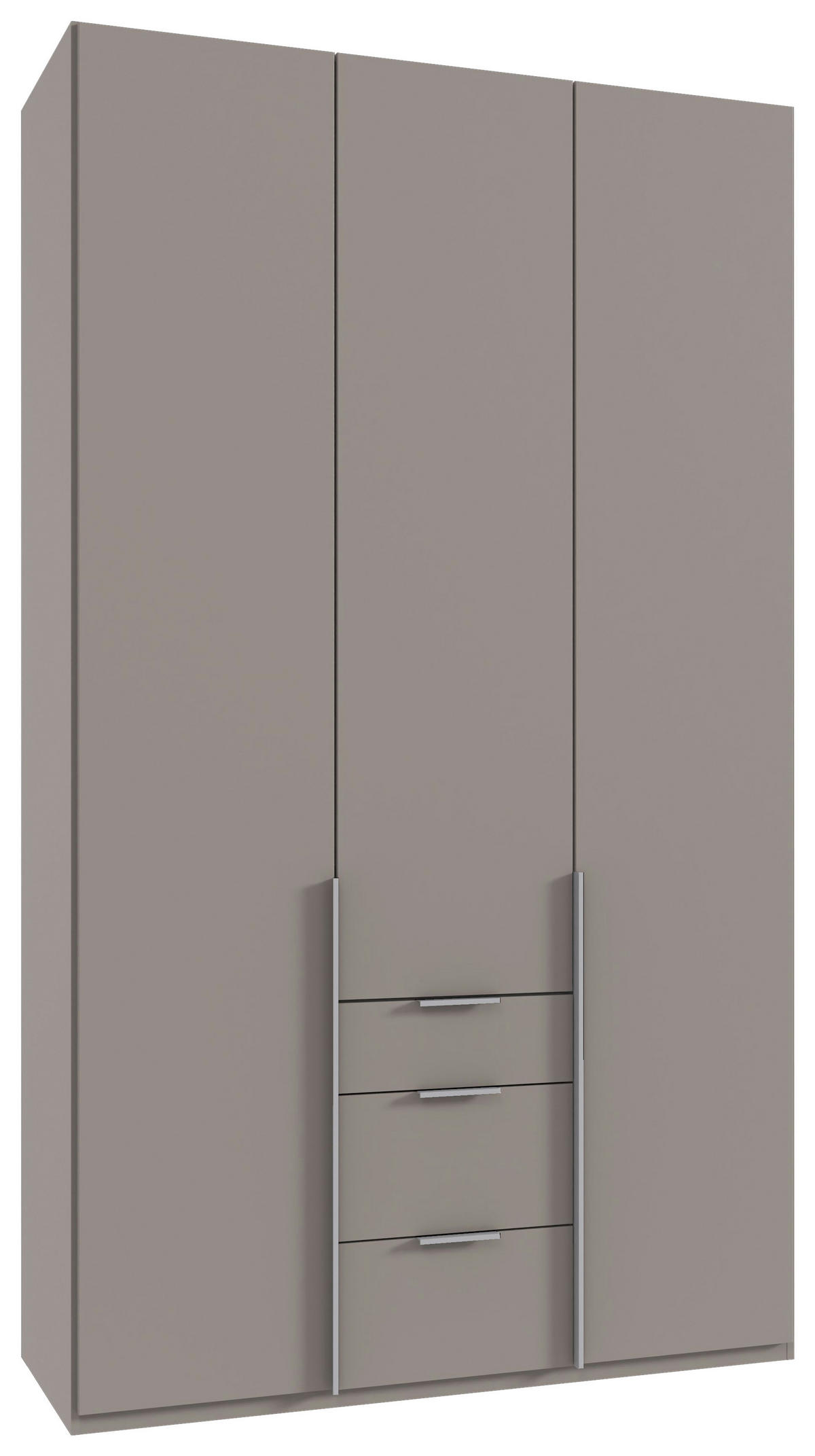 DREHTÜRENSCHRANK 135/236/58 cm 3-türig Grau, Sahara  - Alufarben/Grau, MODERN, Holzwerkstoff/Metall (135/236/58cm) - MID.YOU