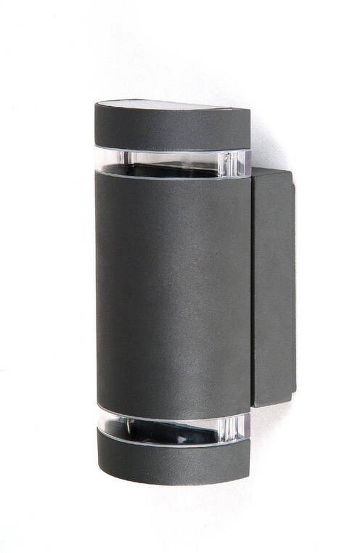 AUßENWANDLEUCHTE FOCUS 11/23,5/10,9 cm   - Klar/Anthrazit, Design, Glas/Metall (11/23,5/10,9cm)