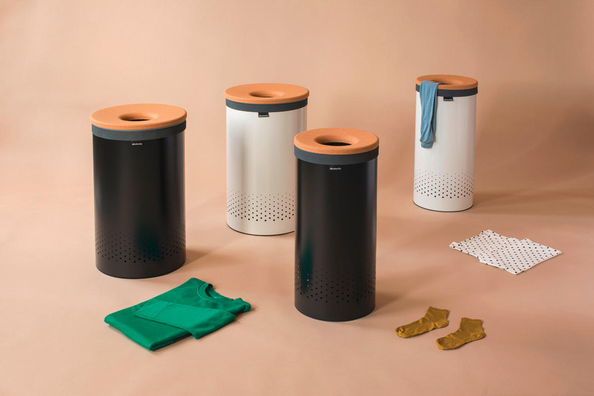 KOŠ ZA RUBLJE      38/63.5/38 cm      - crna, Basics, drvo/metal (38/63.5/38cm) - Brabantia