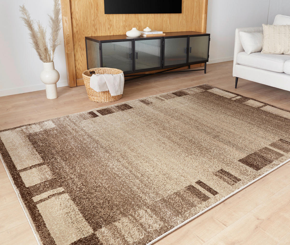 WEBTEPPICH  Wohnzimmer 67/135 cm Braun  - Braun, Design, Textil (67/135cm) - Novel