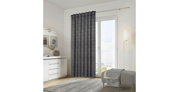 FERTIGVORHANG  blickdicht   140/245 cm  - Schwarz, KONVENTIONELL, Textil (140/245cm) - Dieter Knoll