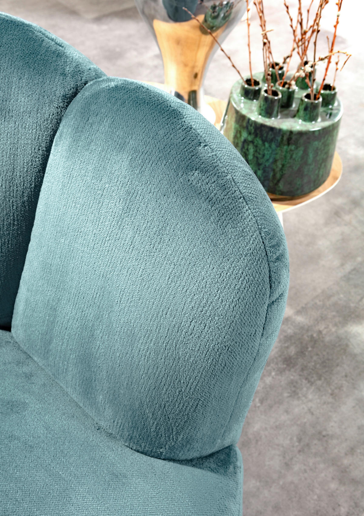 COCKTAILSESSEL - Petrol/Schwarz, LIFESTYLE, Textil/Metall (97/76/90cm) - Landscape