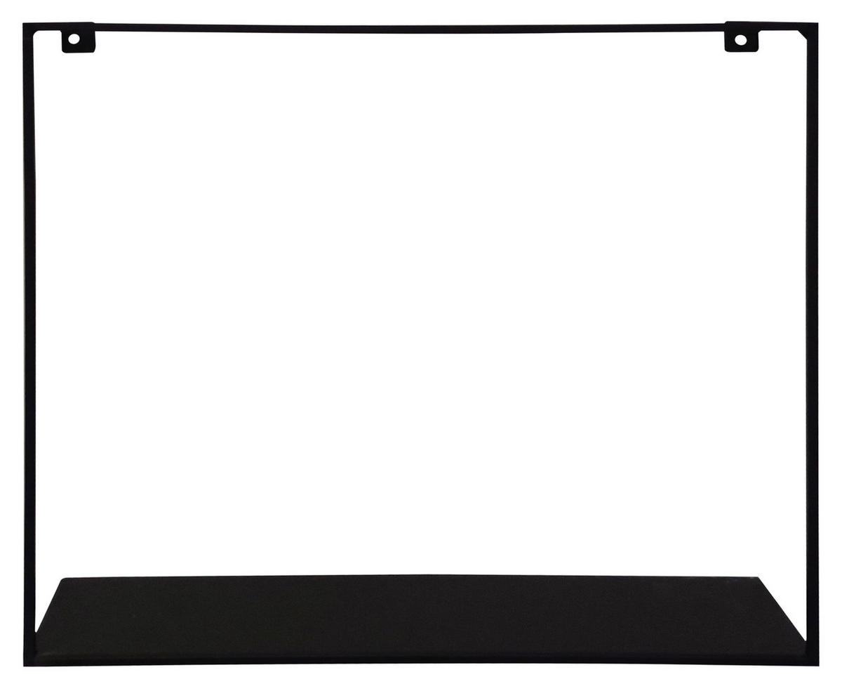 WANDREGAL 45/40/10 cm  - Schwarz, Trend, Metall (45/40/10cm) - Landscape