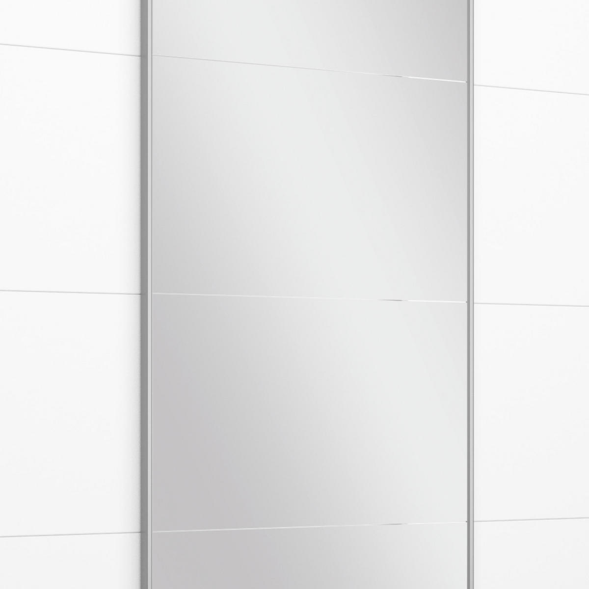 SCHWEBETÜRENSCHRANK in Weiss  - Weiss/Alufarben, Modern, Holzwerkstoff/Metall (271/230/62cm) - Rauch Möbel