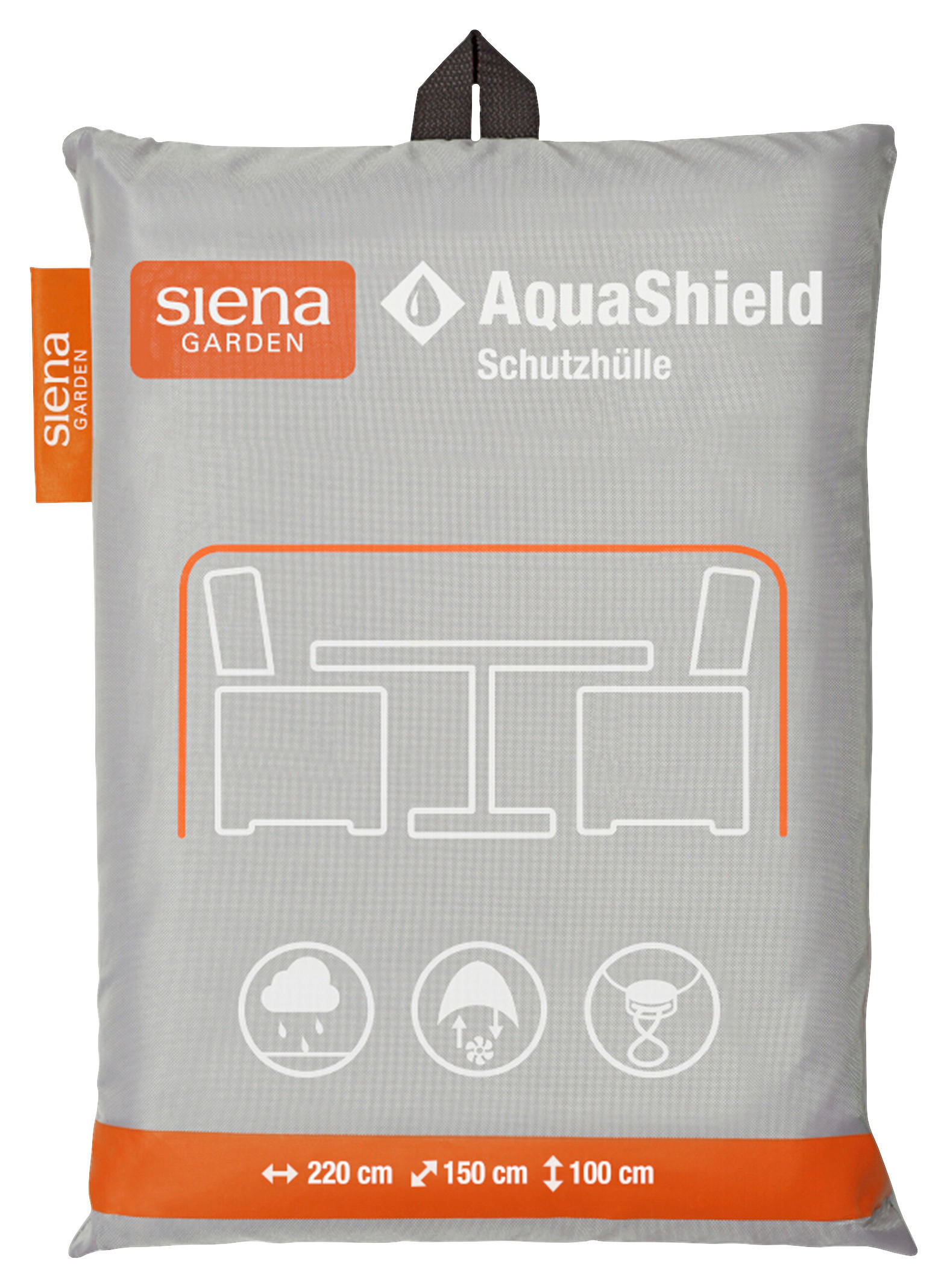 SCHUTZHÜLLE Grau   - Grau, MODERN, Textil (220/100/150cm) - Siena Garden