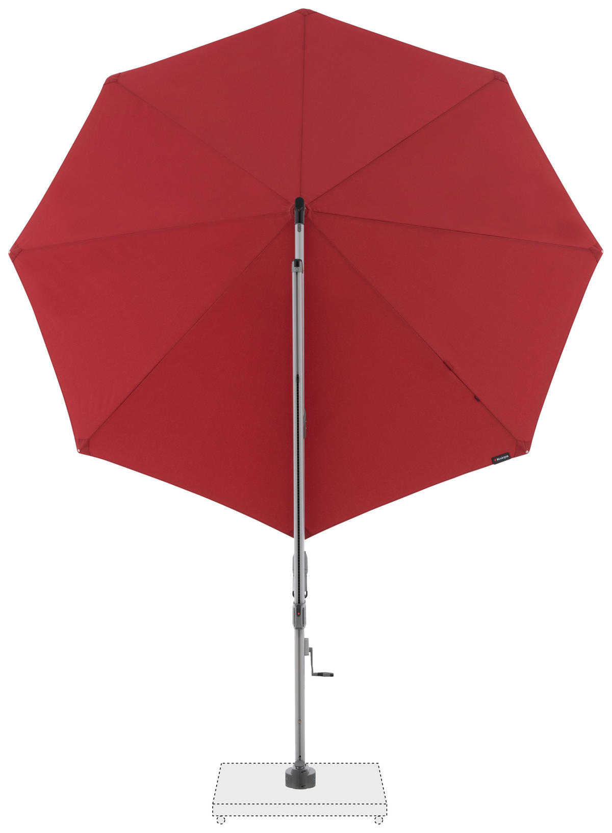 AMPELSCHIRM 340 cm Bordeaux  - Bordeaux/Silberfarben, Basics, Textil/Metall (340/340cm) - KNIRPS