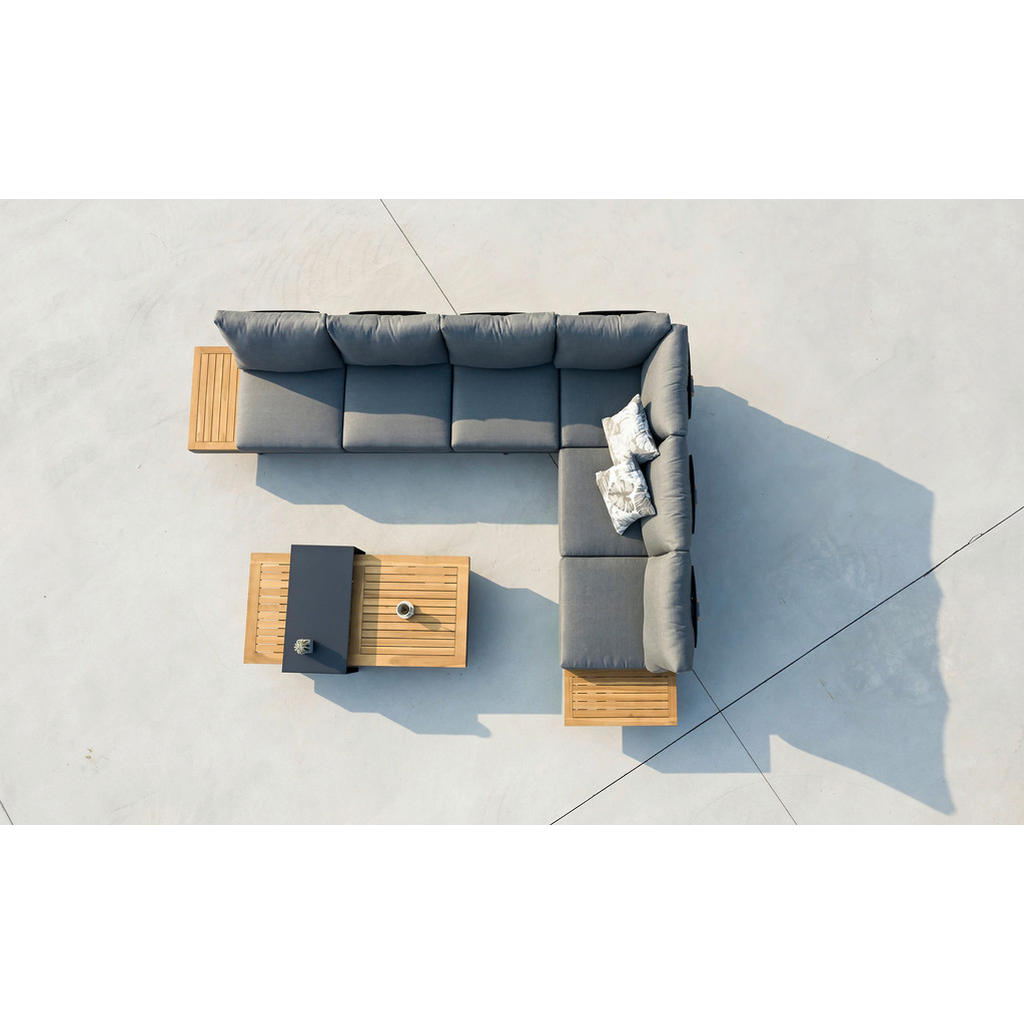 Loungegarnituren 4-Tlg. Holz/Metall