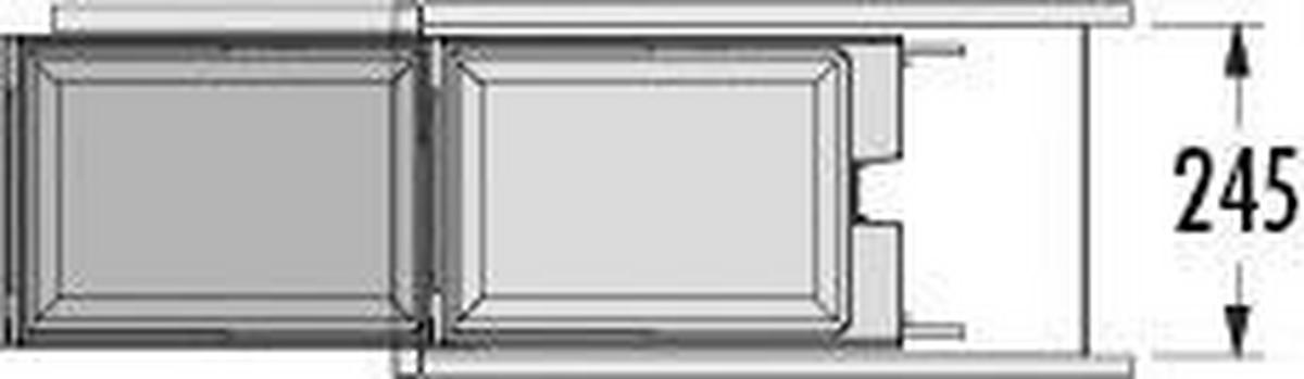 EINBAUABFALLSAMMLER 20 l  Metall  - Dunkelgrau/Anthrazit, Basics, Kunststoff/Metall (24,5/39,6/43,5cm) - HKT