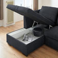 ECKSOFA inkl.Funktionen Dunkelgrau Webstoff  - Dunkelgrau/Schwarz, Design, Kunststoff/Textil (158/238cm) - Xora