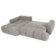 ECKSOFA in Flachgewebe Greige  - Greige/Schwarz, KONVENTIONELL, Kunststoff/Textil (174/274cm) - Carryhome