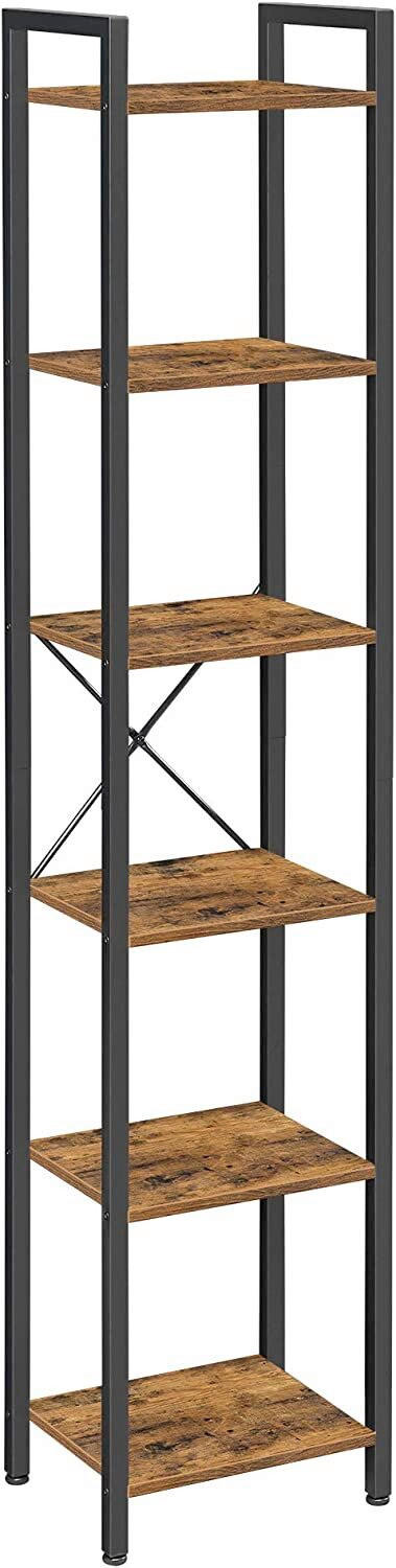 E-shop Boxxx REGÁL, hnedá, čierna, uhlíková oceľ, 40/187,5/30 cm