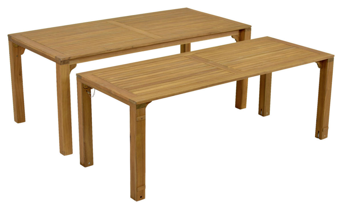 GARTENTISCH 185/90/76 cm Holz rechteckig  - Braun, KONVENTIONELL, Holz (185/90/76cm) - Gardenson