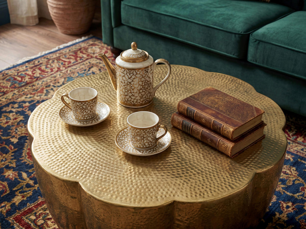Măsuță De Cafea din metal, 60/60/36 cm   - auriu, Design, metal (60/60/36cm) - MID.YOU