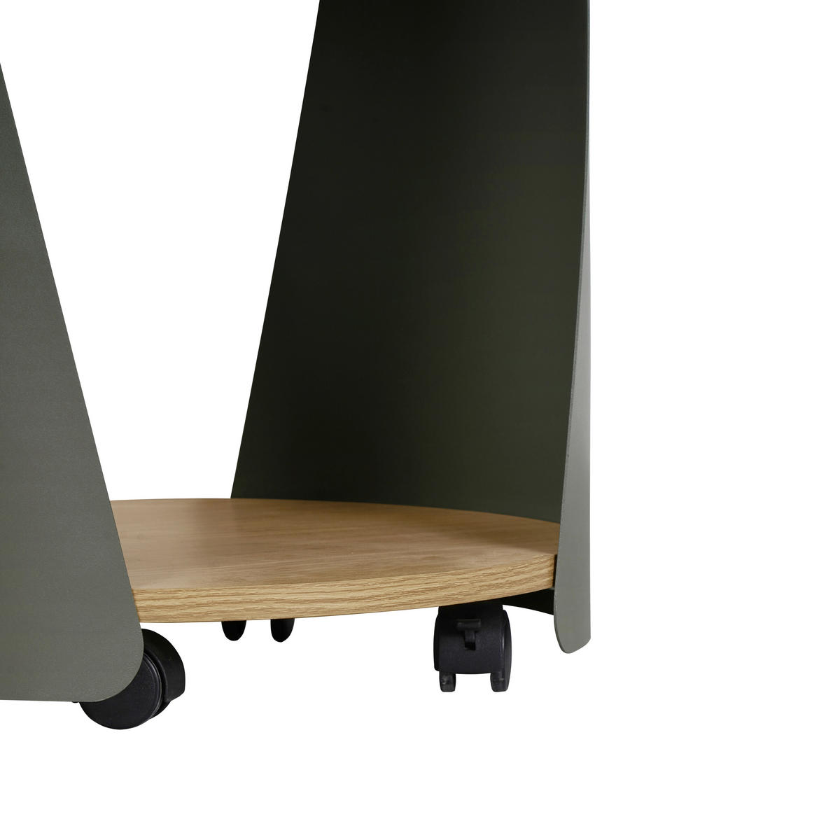 BEISTELLTISCH in Metall, Holzwerkstoff einfacher Aufbau 40/39,5/47 cm  - Naturfarben/Grün, Trend, Holzwerkstoff/Kunststoff (40/39,5/47cm) - Xora