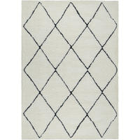 HOCHFLORTEPPICH 120/170 cm Ideal Shaggy Schwarz, Weiß  - Schwarz/Weiß, Basics, Textil (120/170cm)