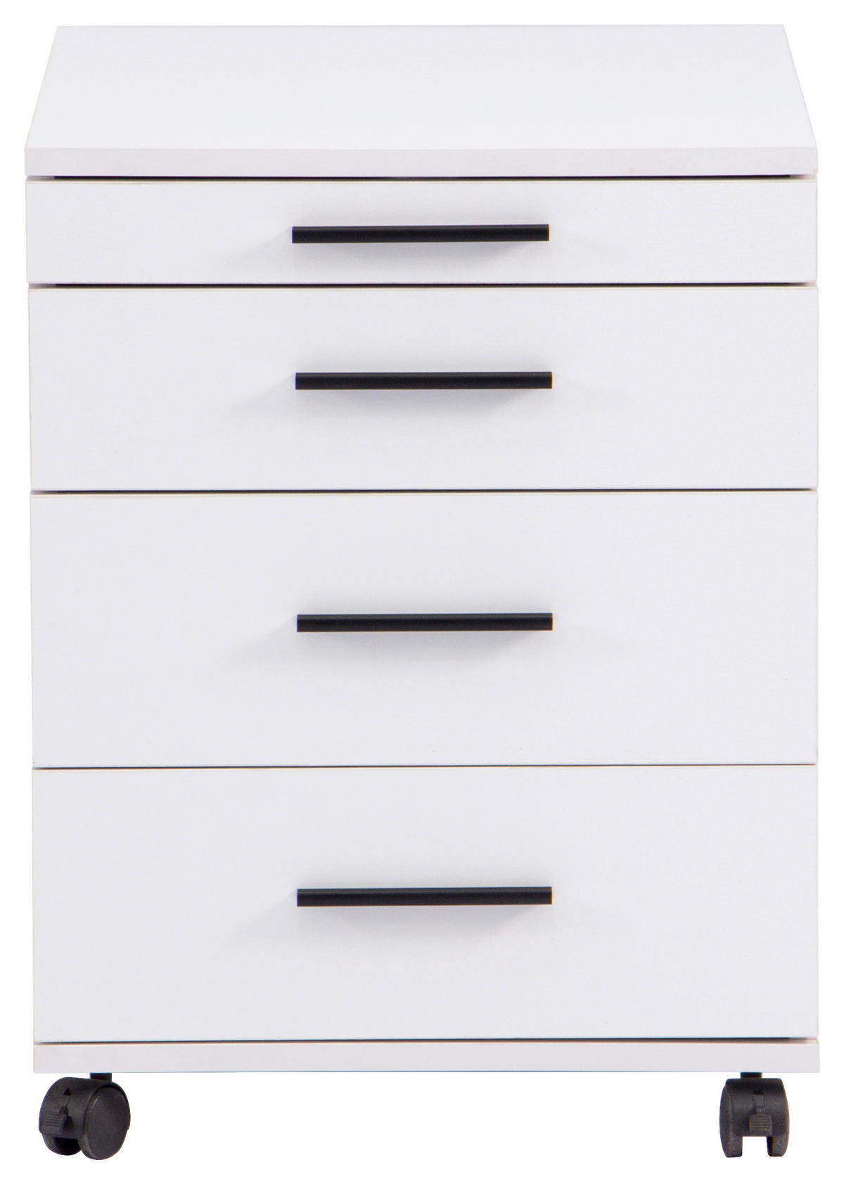 GÖRGŐS KONTÉNER - fekete/fehér, Basics, műanyag/faalapú anyag (43/56/60cm) - Carryhome