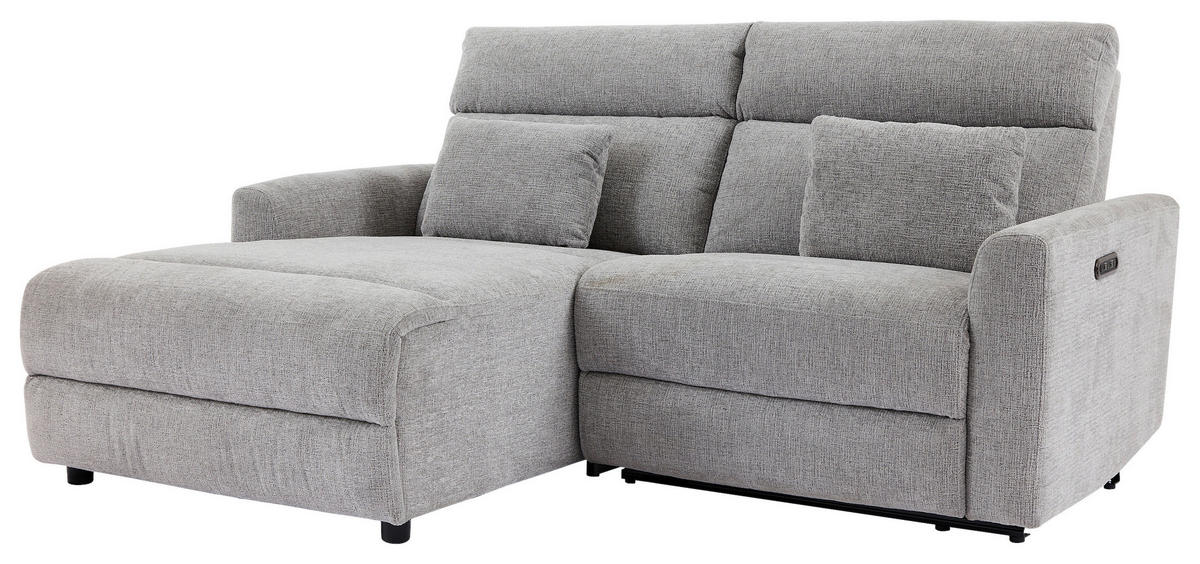 ECKSOFA Grau Webstoff  - Schwarz/Grau, Design, Kunststoff/Textil (212/101/97cm) - Carryhome
