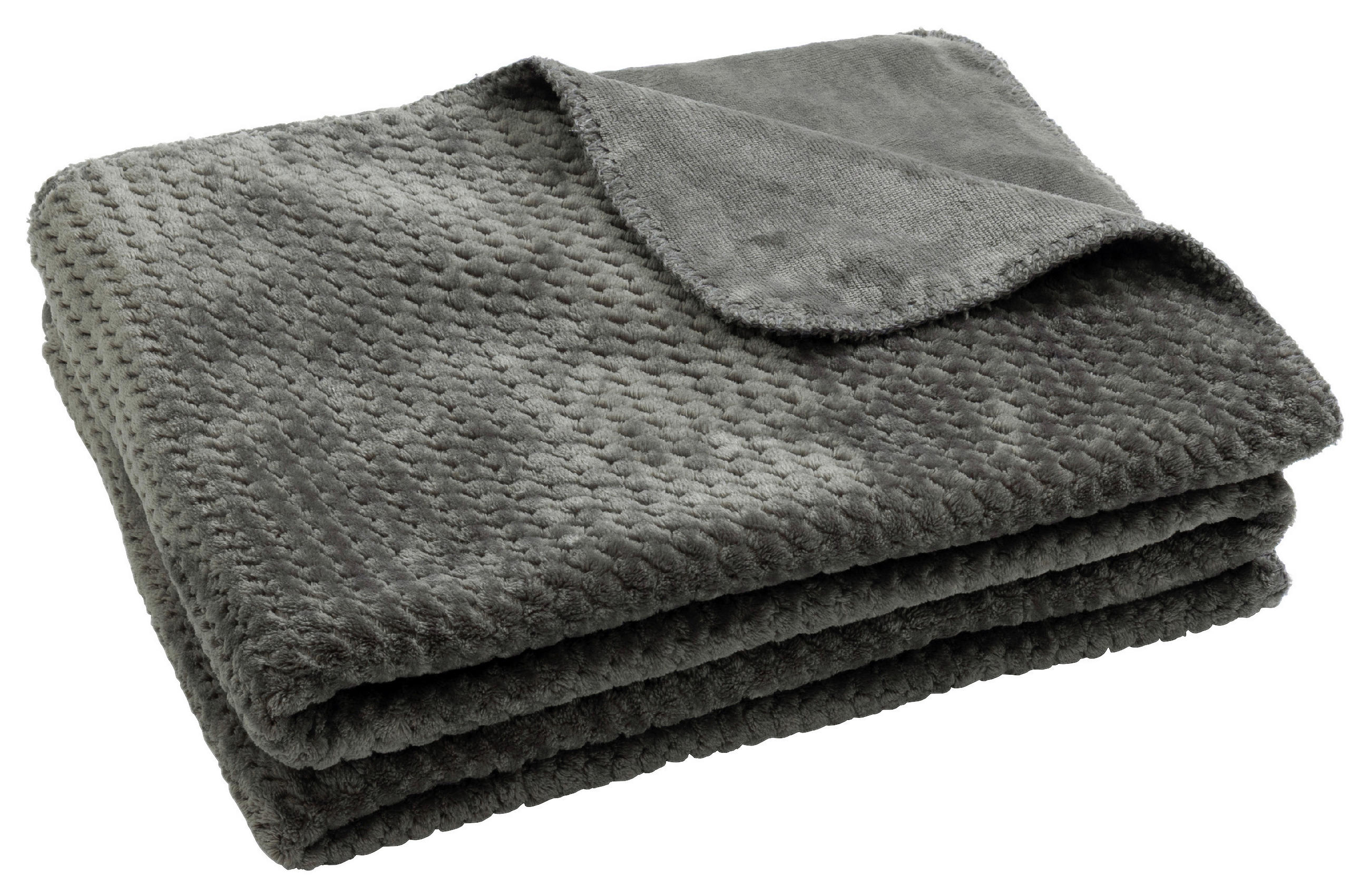 DECKE Zigzag 150/200 cm  - Anthrazit, Basics, Textil (150/200cm) - Novel