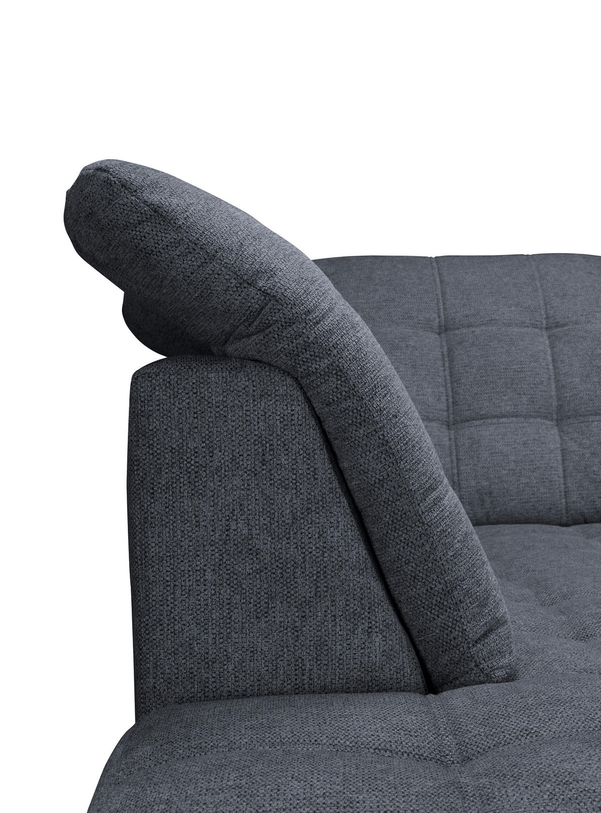 ECKSOFA Anthrazit Chenille  - Chromfarben/Anthrazit, KONVENTIONELL, Kunststoff/Textil (205/260cm) - Carryhome