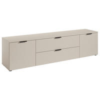 LOWBOARD  in 180/47/40 cm  - Kaschmir/Schwarz, Basics, Holzwerkstoff/Kunststoff (180/47/40cm) - Carryhome