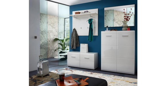 GARDEROBE 4-teilig in 201/200/39 cm - Weiß, Design, Holzwerkstoff (201/200/39cm) - Carryhome