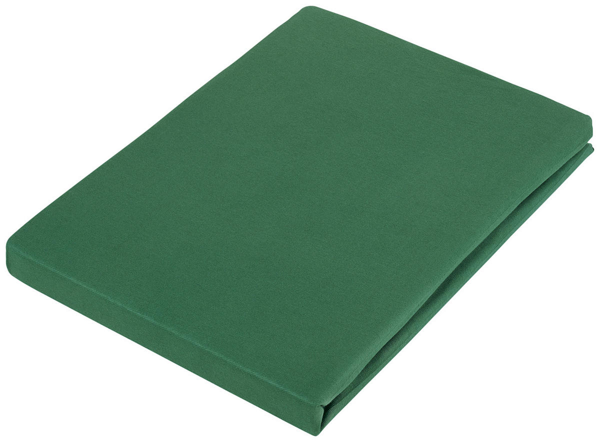 SPANNLEINTUCH 100/200 cm Zwirn-Jersey  - Grün, Basics, Textil (100/200cm) - Estella