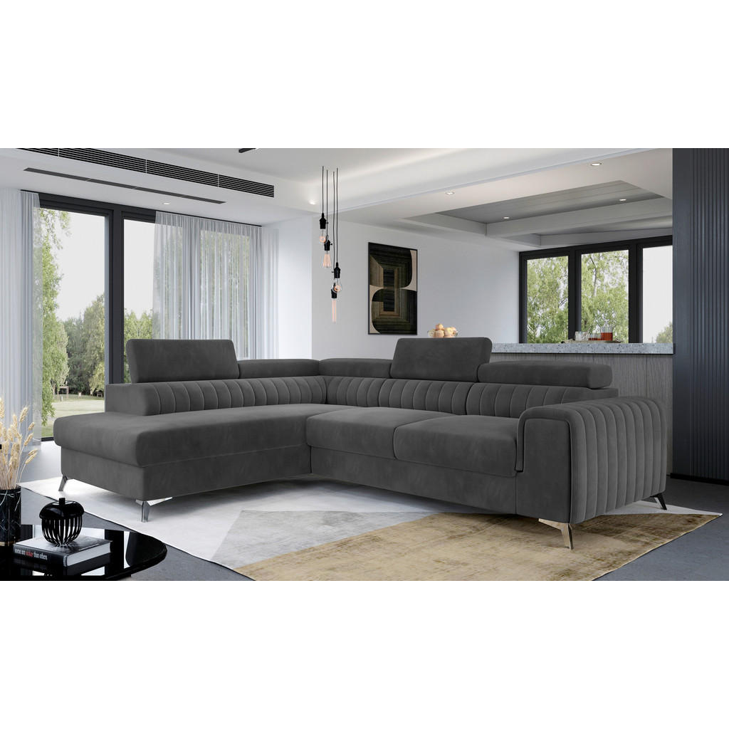MID.YOU ROHOVÁ SEDAČKA, textil, antracitová