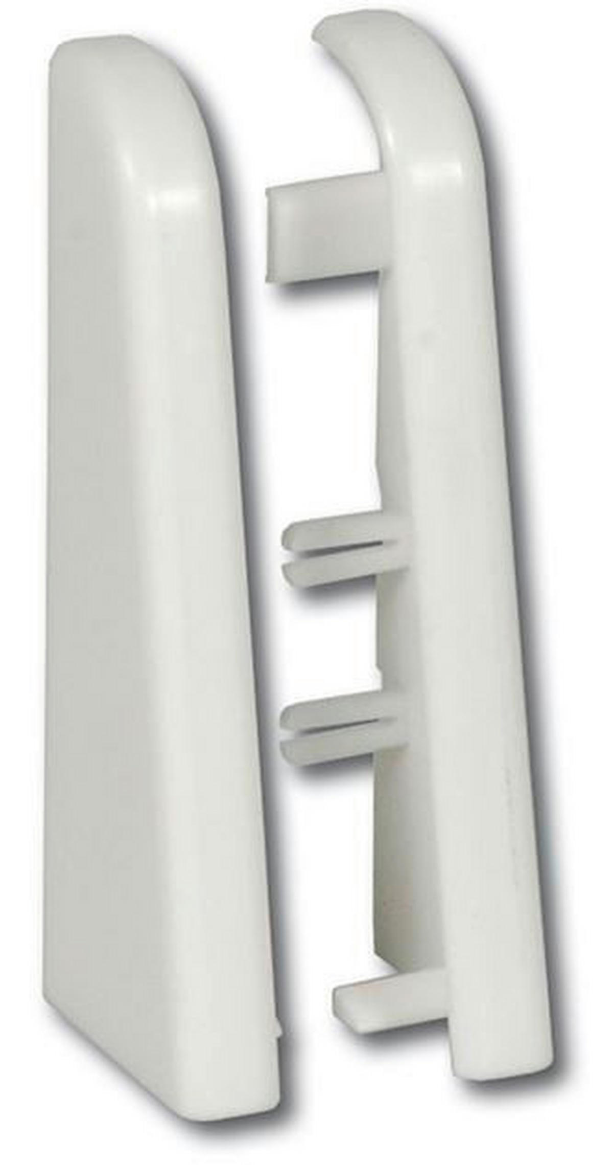 KONCOVKA NA SOKLOVÚ LIŠTU  (za kus) biela - biela, Basics, plast (6cm) - Homeware