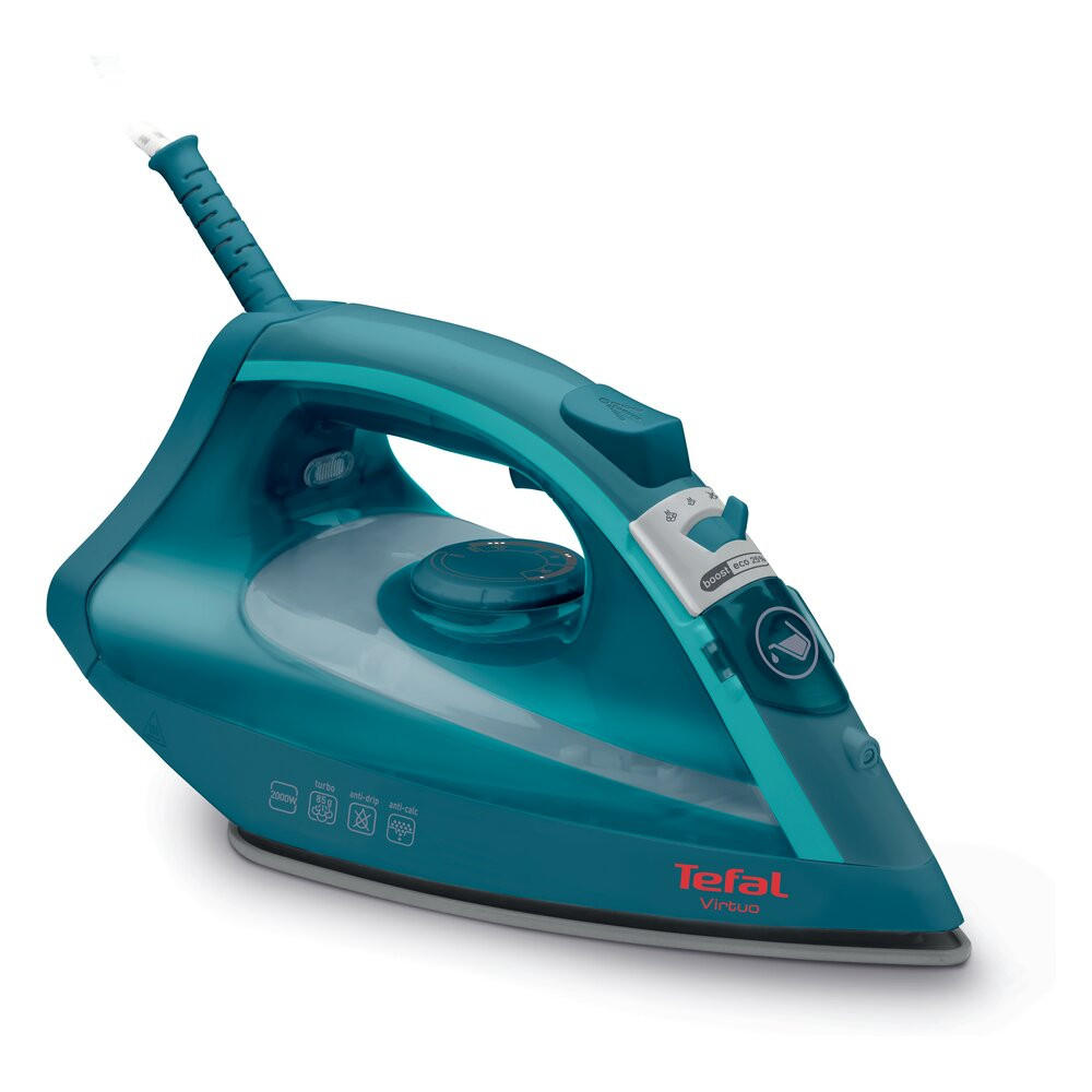 ÅNGSTRYKJÄRN - turkos, Basics, metall/plast (13/15,52/29cm) - Tefal