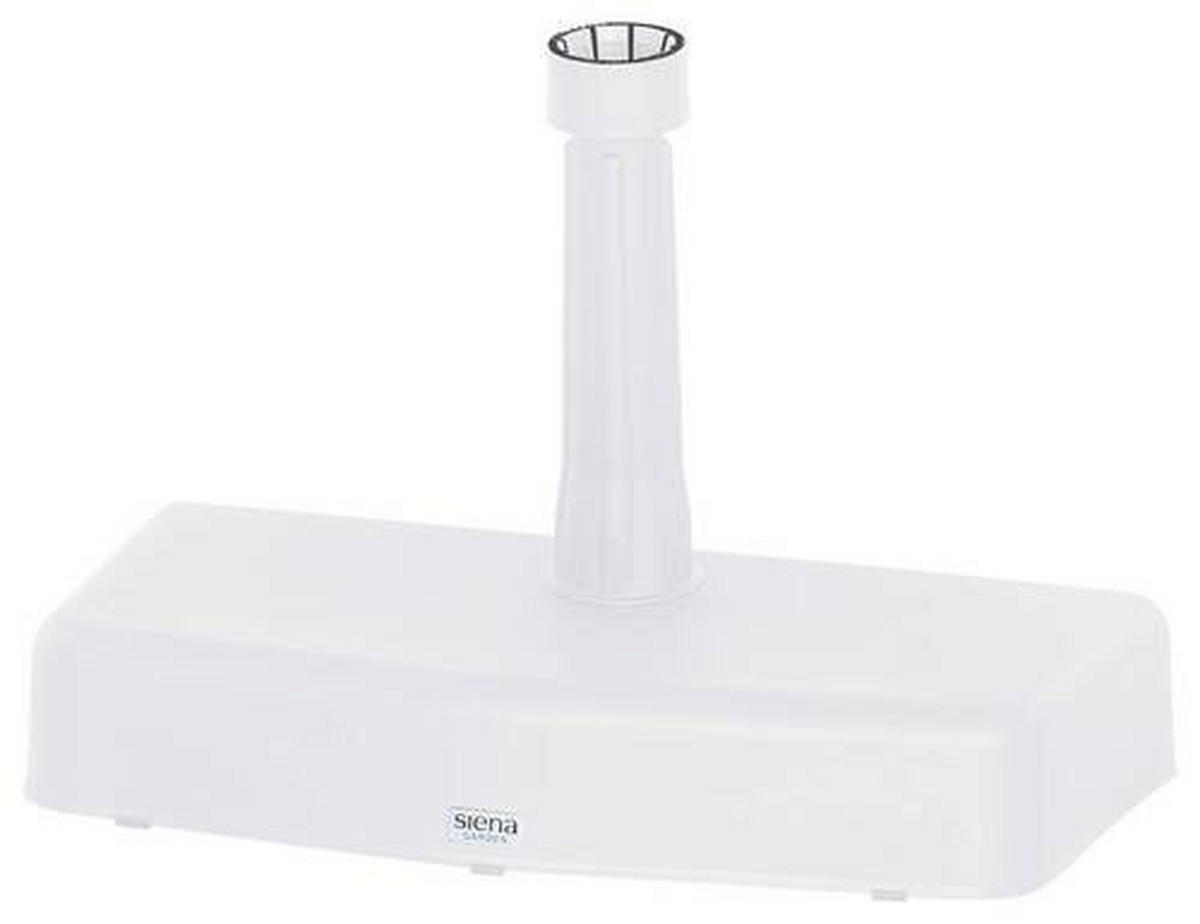 SONNENSCHIRMSTÄNDER Weiß  - Weiß, KONVENTIONELL, Kunststoff/Stein (50/9/25cm) - Siena Garden