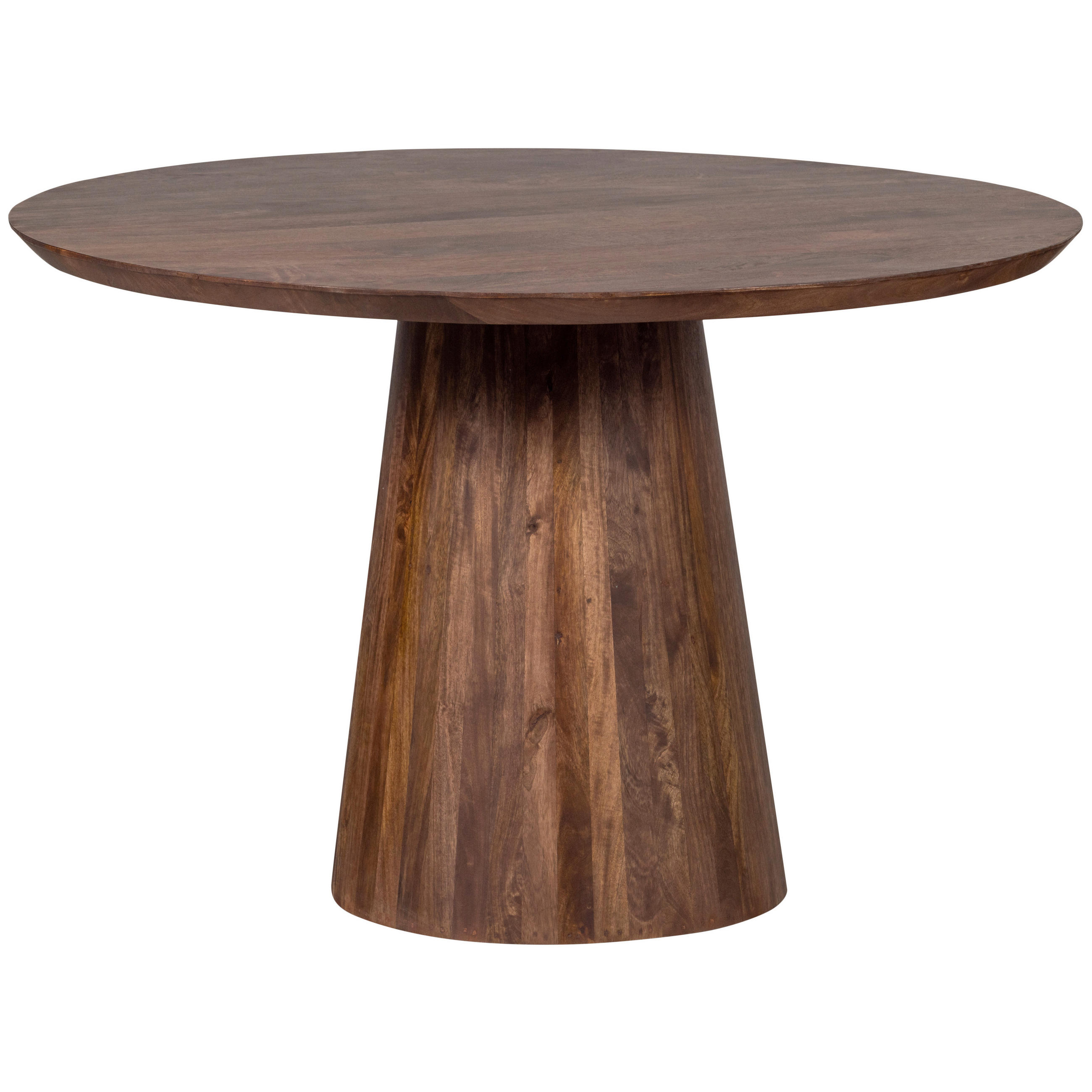 ESSTISCH 130/130/76 cm Echtholz  Holz rund Walnussfarben  - Walnussfarben, Design, Holz (130/130/76cm) - Livetastic