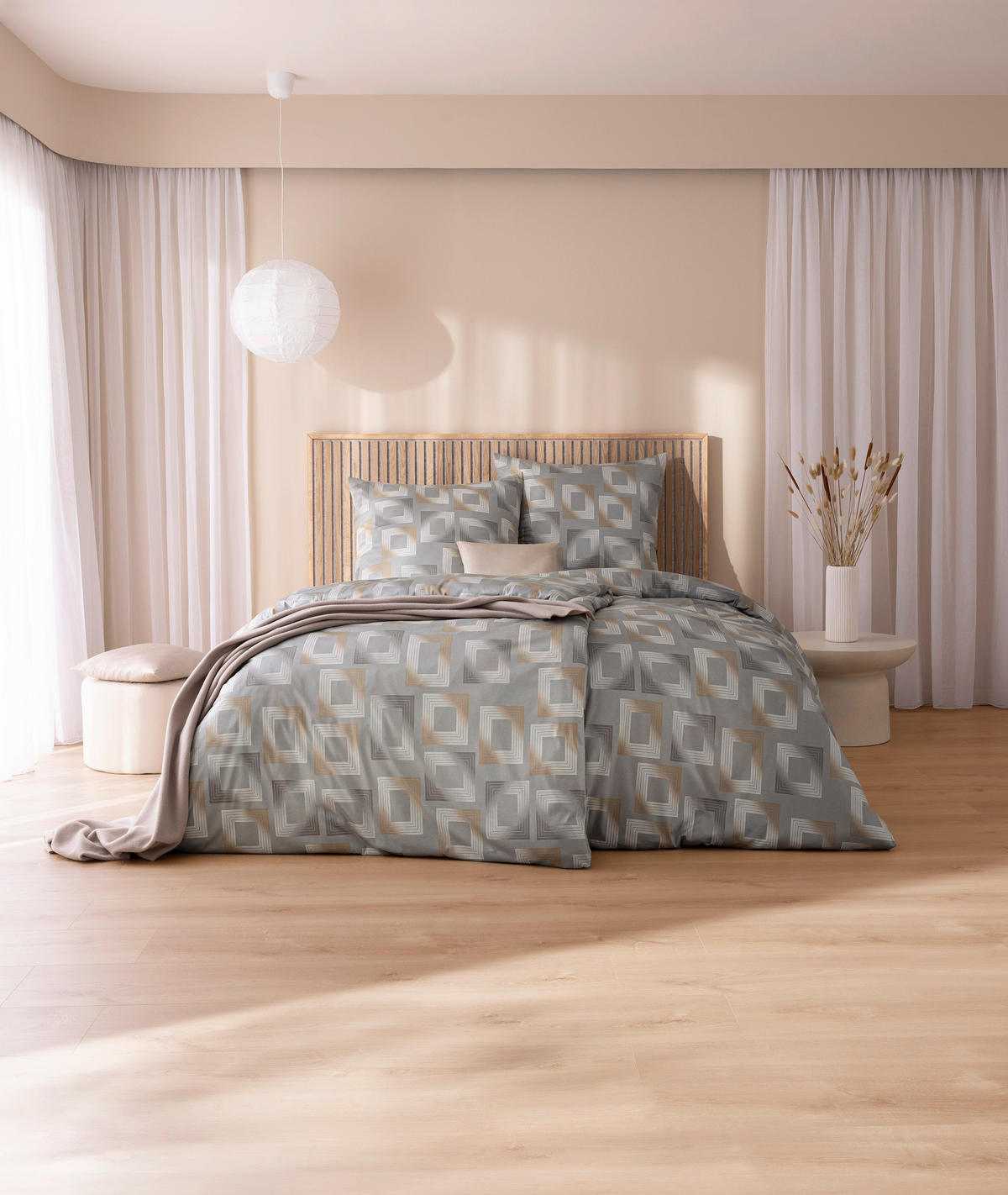 BETTWÄSCHE Atelier 155/220 cm  - Grau, Design, Textil (155/220cm) - Estella