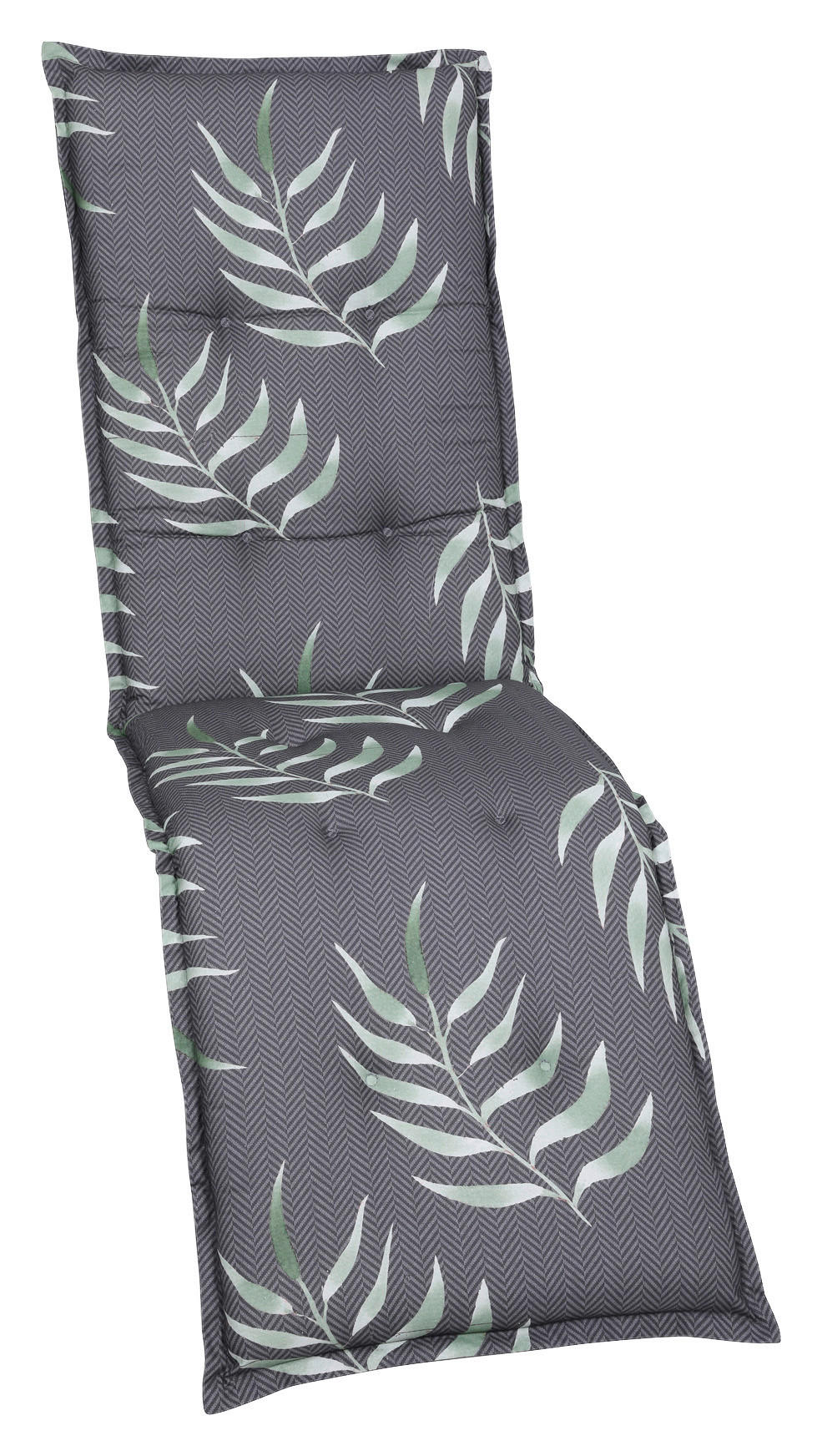 RELAXSESSELAUFLAGE Blätter  - Anthrazit, Design, Textil (50/7/170cm)