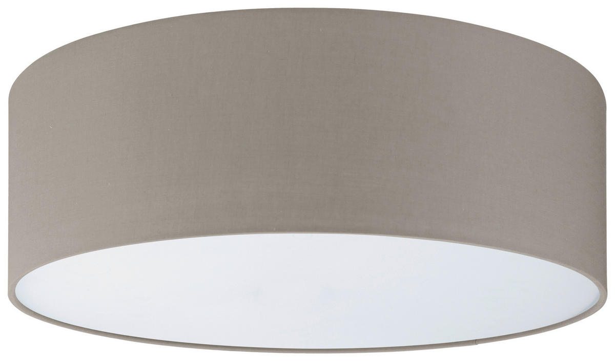 DECKENLEUCHTE  98/17 cm    - Taupe/Weiß, KONVENTIONELL, Textil/Metall (98/17cm)