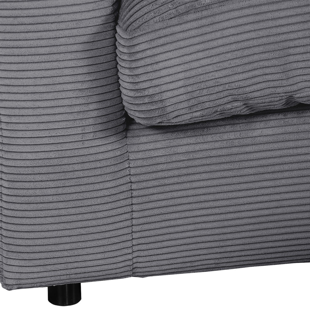 HÖRNSOFFA i manchester mörkgrå  - mörkgrå/svart, Design, textil/plast (235/175cm) - MID.YOU