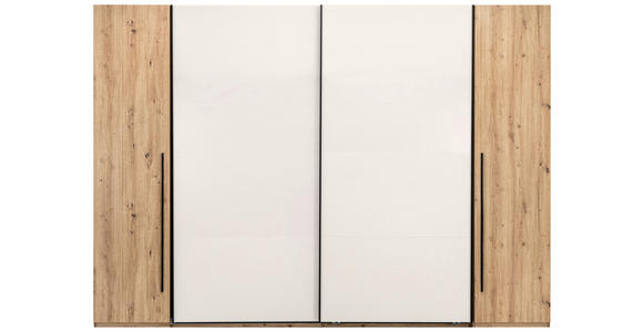 DREHTÜRENSCHRANK  in Kaschmir, Eiche Artisan  - Kaschmir/Schwarz, KONVENTIONELL, Holzwerkstoff/Metall (312,4/226,5/61,5cm) - Carryhome