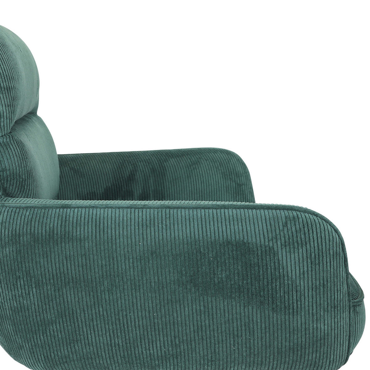 ARMLEHNSTUHL  Stoffauswahl, Sitzfläche 360° drehbar, automatische Rückholfunktion Cord  - Schwarz/Grün, Design, Textil/Metall (60/95/62cm) - Novel