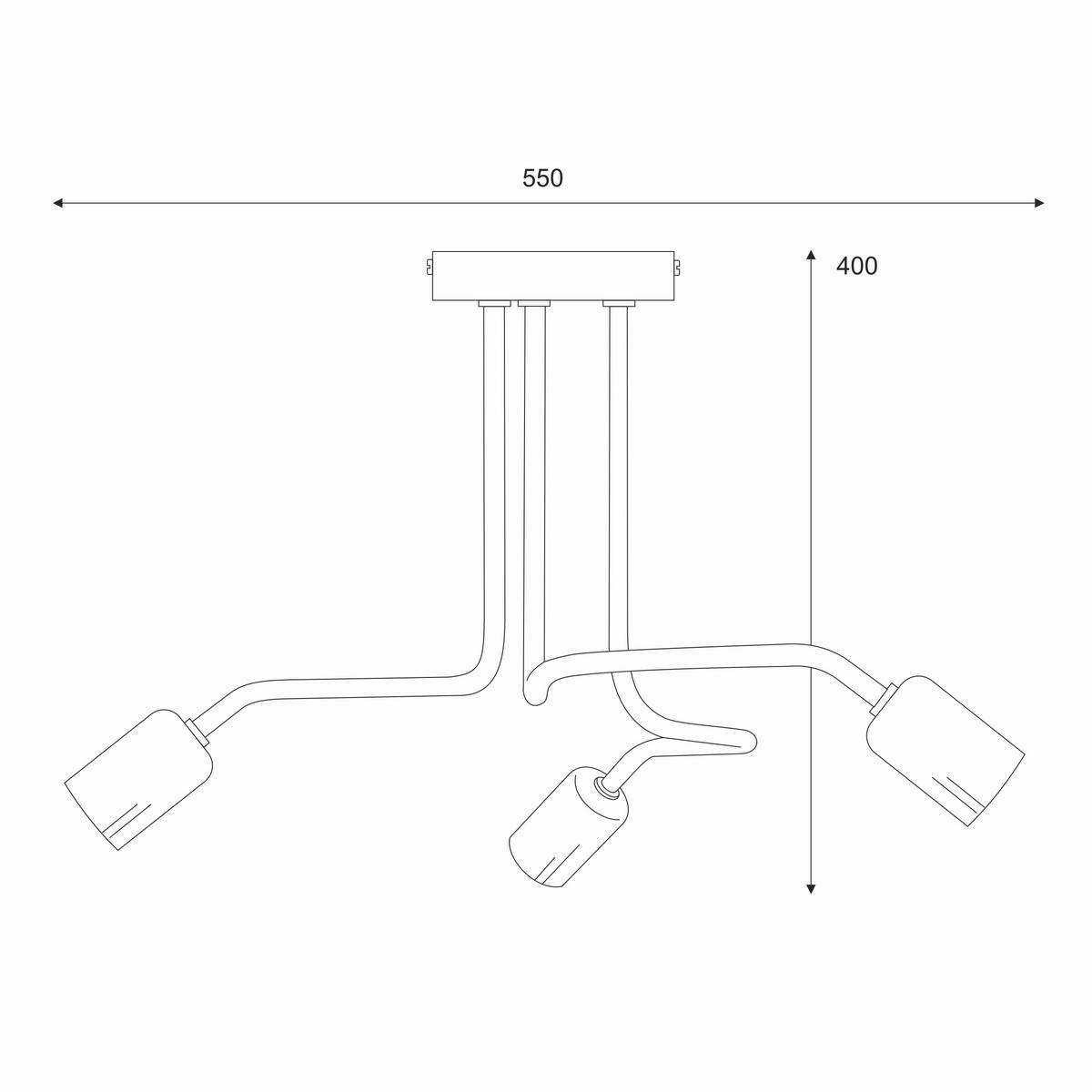 DECKENLEUCHTE Domino 40/59 cm   - Multicolor, KONVENTIONELL, Metall (40/59cm)