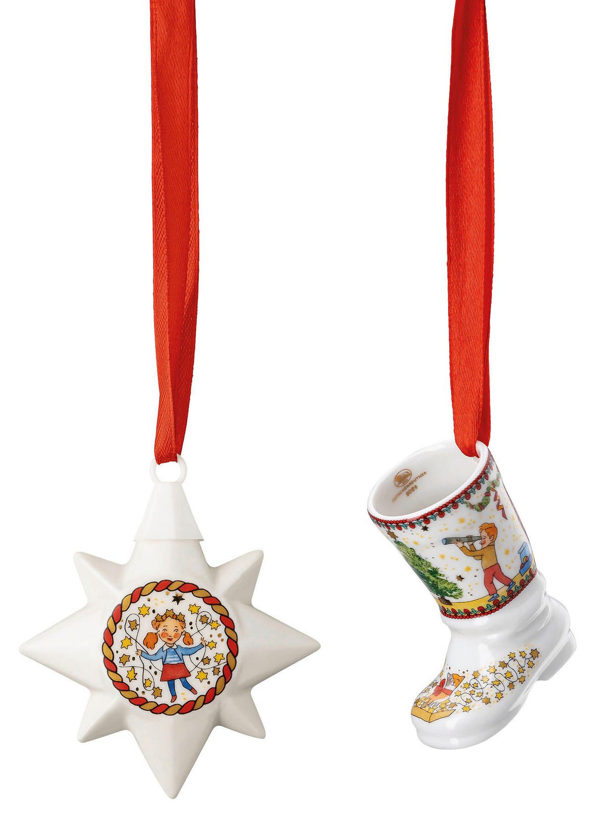 Ministern und Ministiefel 2024 Weihnachtsleuchten 2024  - Multicolor/Weiß, MODERN, Keramik - Hutschenreuther