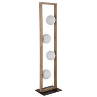 GOLVLAMPA NANDA 28/20/110 cm    - vit/brun, Natur, metall/glas (28/20/110cm) - Globo