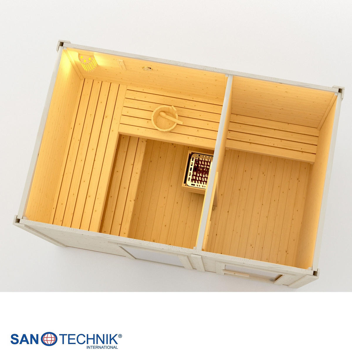 SAUNA für 4-5 Personen Vaasa  - Naturfarben, KONVENTIONELL, Holz (310/230/219,5cm) - Sanotechnik