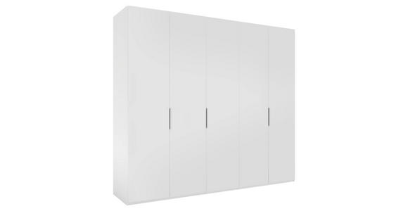 DREHTÜRENSCHRANK 250/223/62 cm 5-türig Weiß - Alufarben/Weiß, KONVENTIONELL, Glas/Holzwerkstoff (250/223/62cm) - Novel