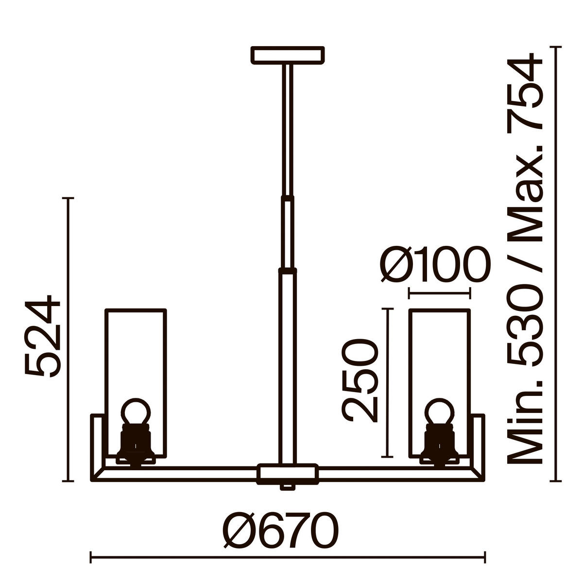KRONLEUCHTER 67/52,4/67 cm   - Messingfarben, Trend, Glas/Metall (67/52,4/67cm) - MAYTONI