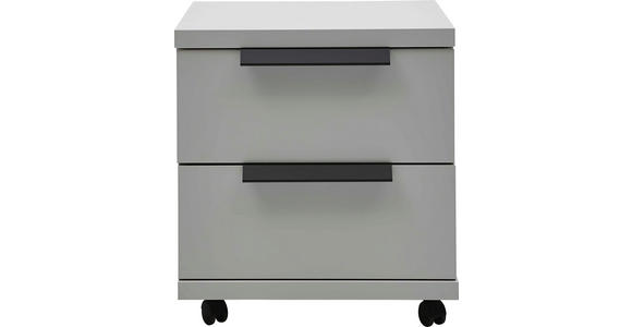 ROLLCONTAINER - Graphitfarben/Schwarz, KONVENTIONELL, Holzwerkstoff/Kunststoff (48/52/42cm) - Voleo