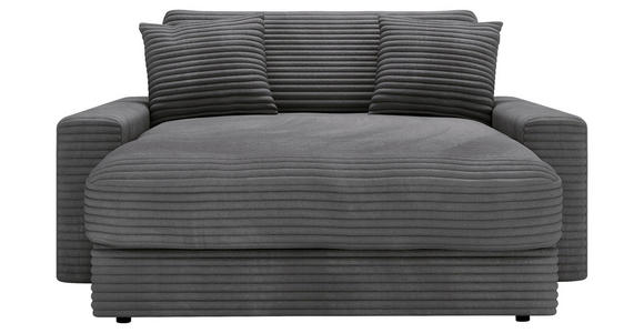 XXL-SESSEL Cord Dunkelgrau - Dunkelgrau/Schwarz, MODERN, Kunststoff/Textil (160/87/190cm) - Carryhome