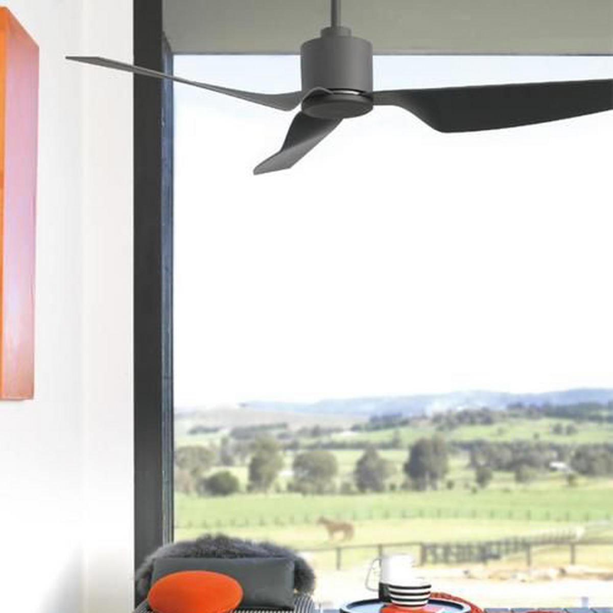 DECKENVENTILATOR  127/33 cm    - Anthrazit, Basics, Kunststoff/Metall (127/33cm)
