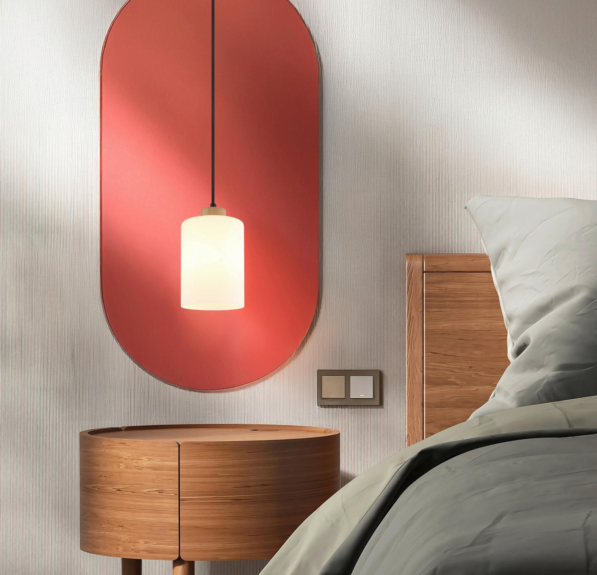 HÄNGELEUCHTE Rowena 15/120 cm  - Opal/Schwarz, Natur, Glas/Holz (15/120cm) - Globo