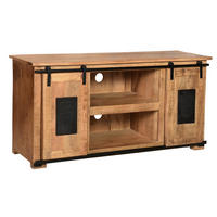 LOWBOARD  130/63/40 cm   - Schwarz/Naturfarben, Design, Holz/Metall (130/63/40cm) - MID.YOU